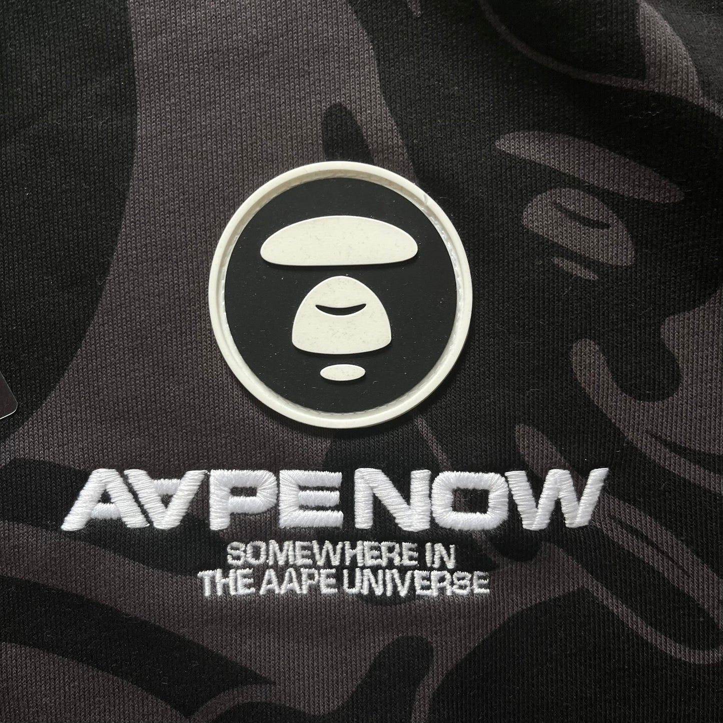 AAPE By Bathing Ape Now Silicon Badge Camo Crewneck