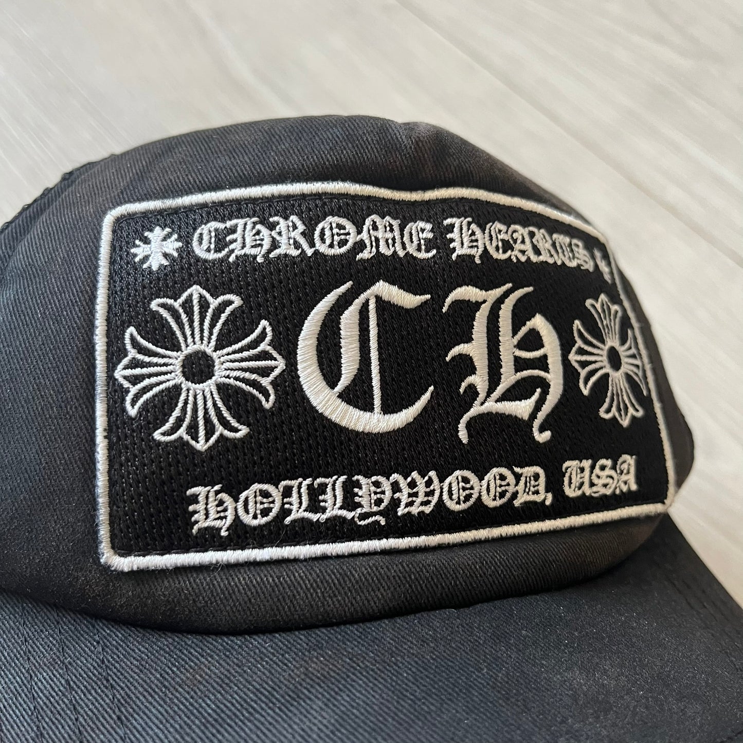 Chrome Hearts CH Hollywood Trucker Hat Black