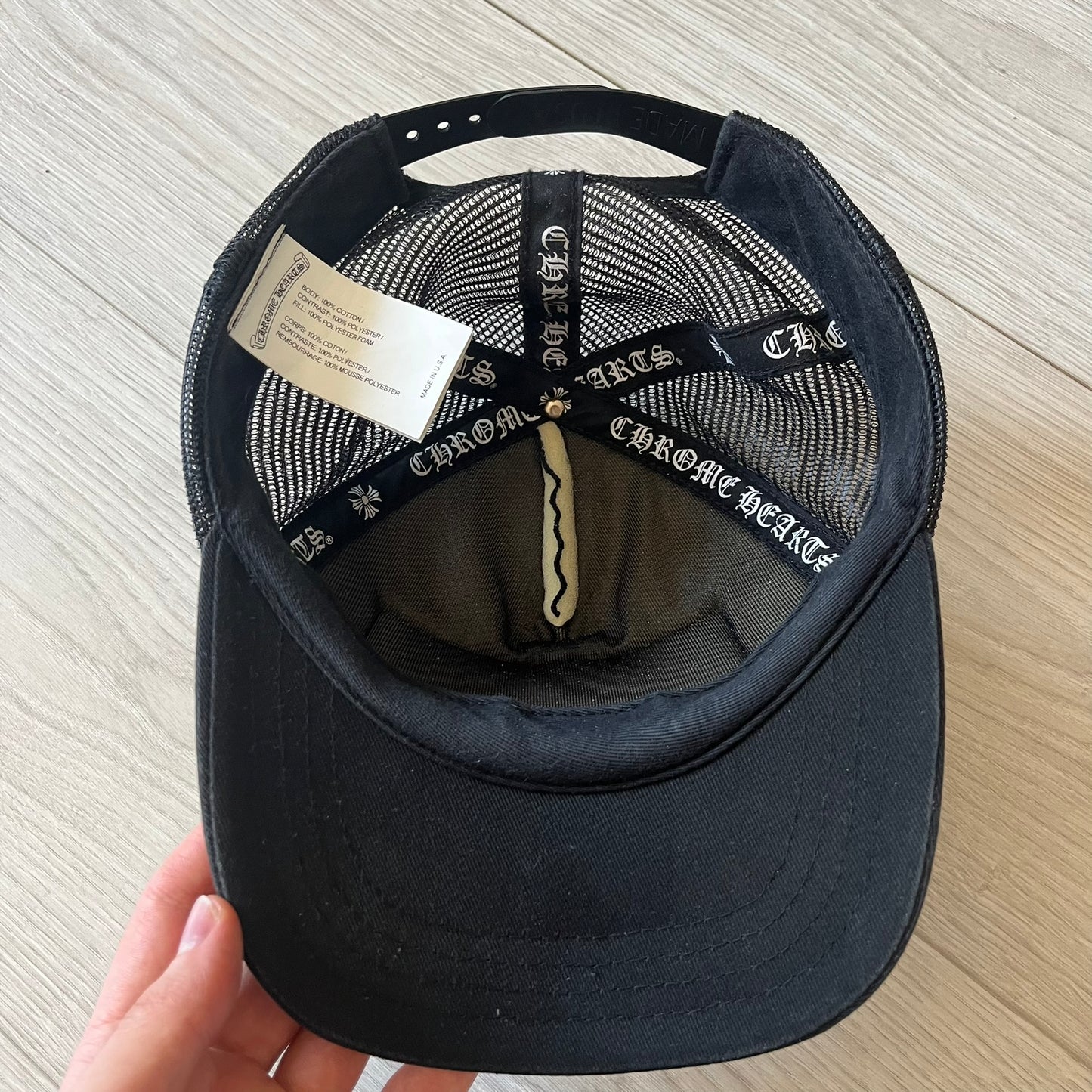 Chrome Hearts CH Hollywood Trucker Hat Black