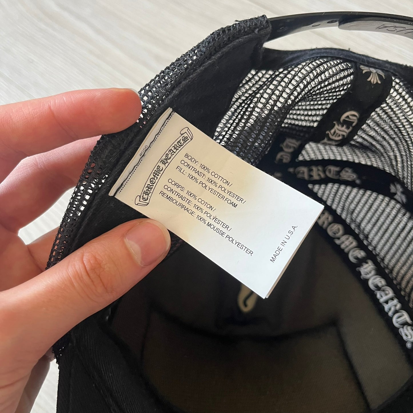 Chrome Hearts CH Hollywood Trucker Hat Black