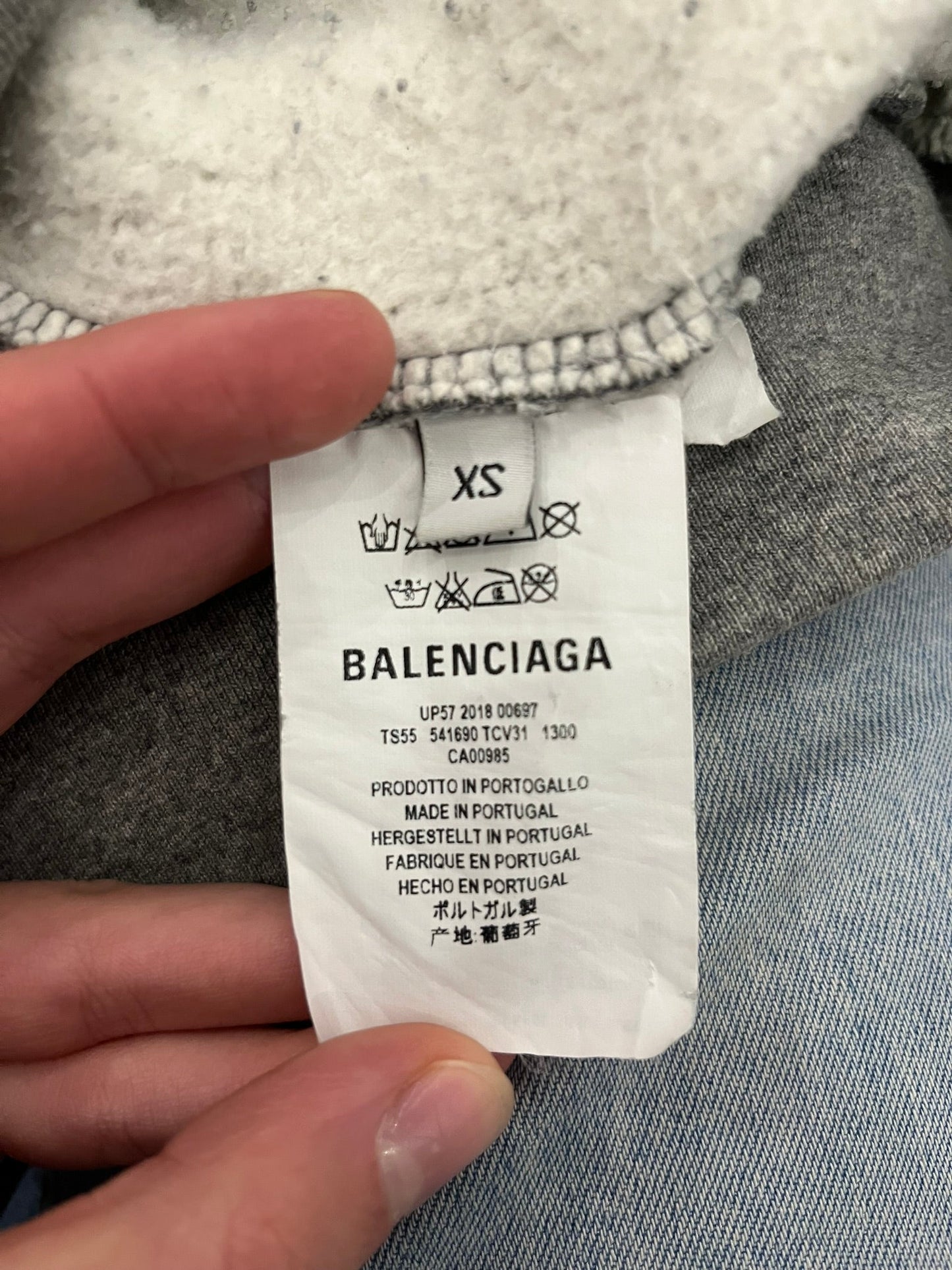 balenciaga crest logo oversized hoodie
