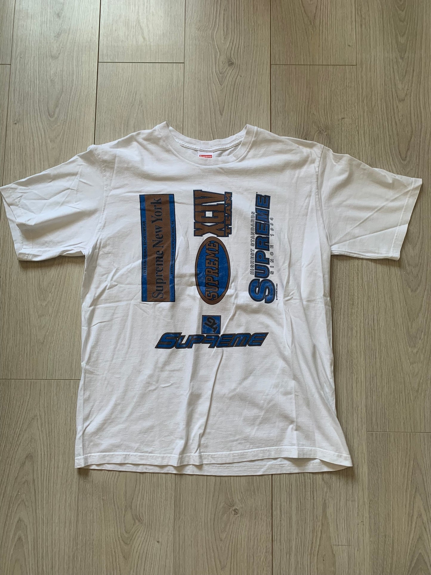 supreme multi logos tee