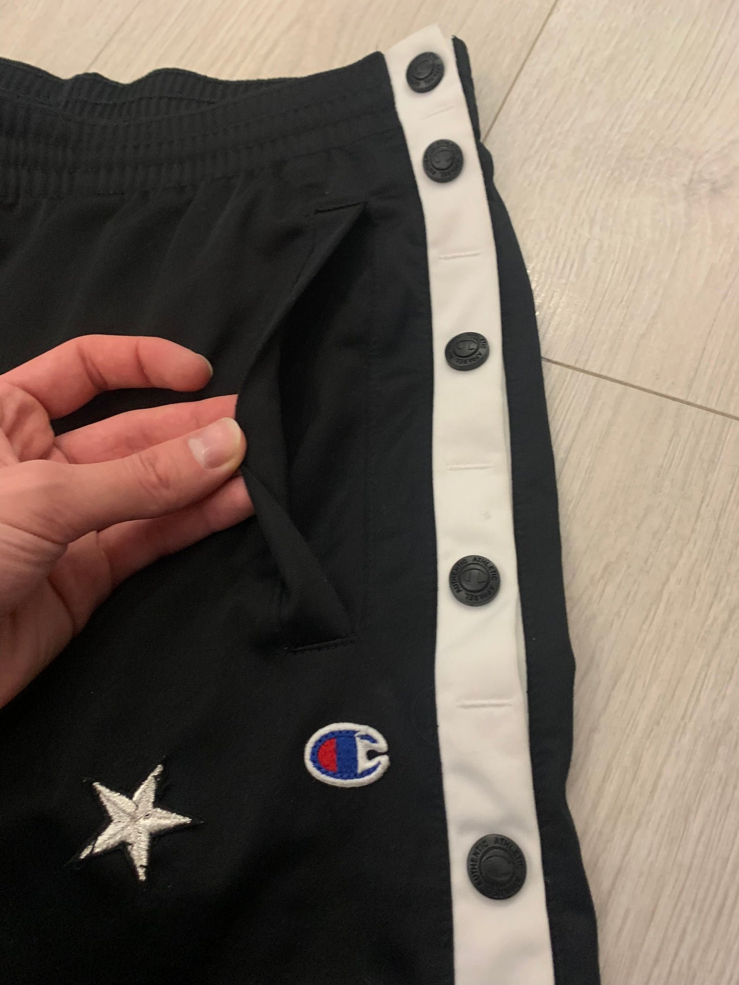 champion button shorts