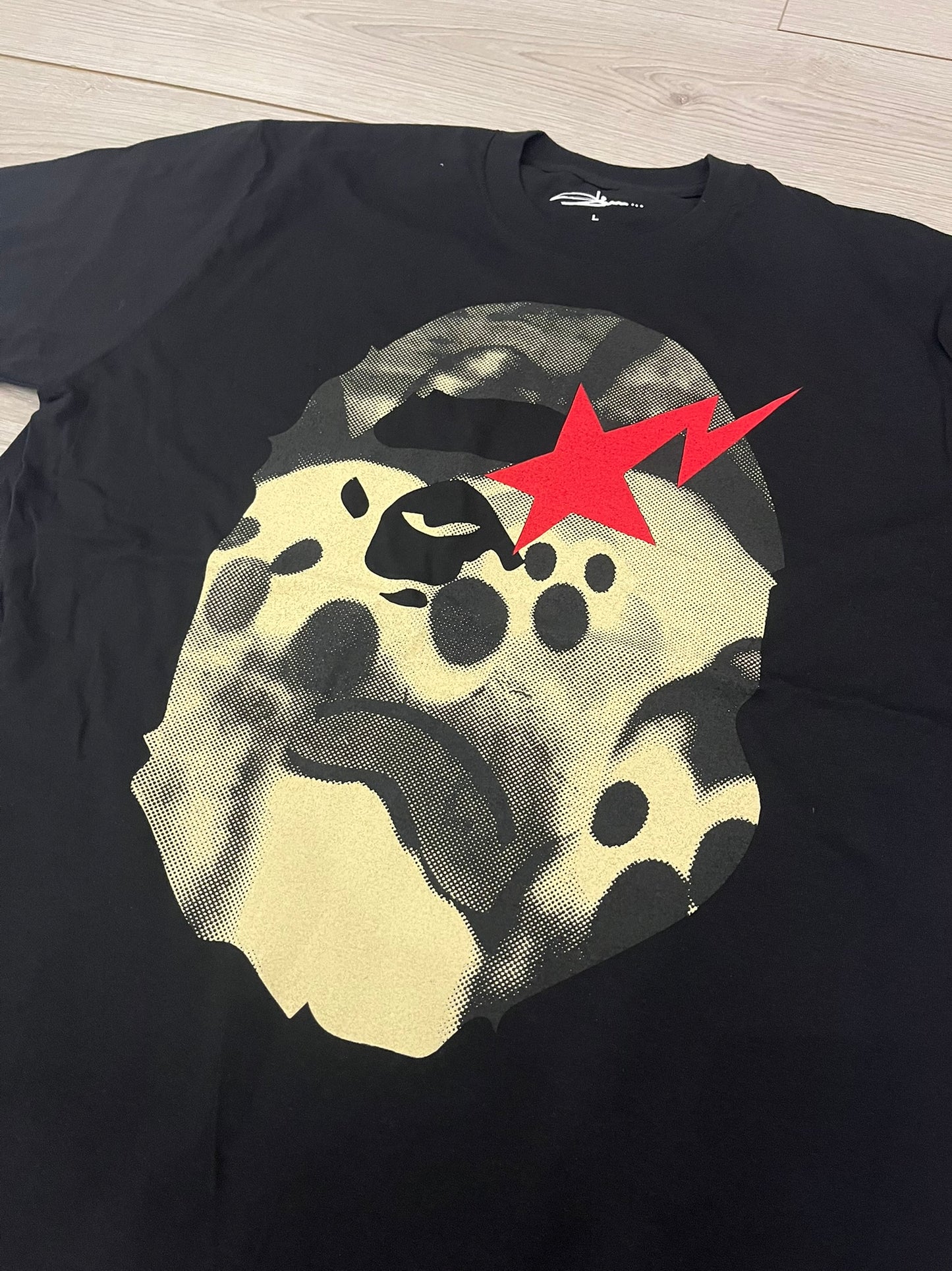 slawn bape head tee sample