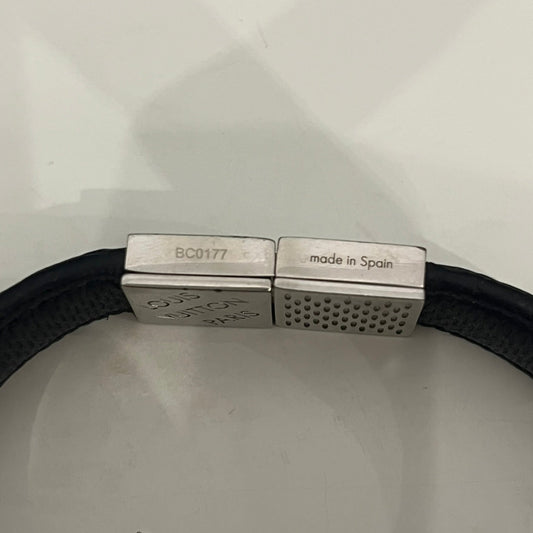 louis vuitton black damier ebene pull it bracelet