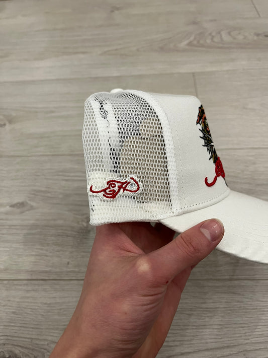 ed hardy ed-rear twill front mesh trucker hat