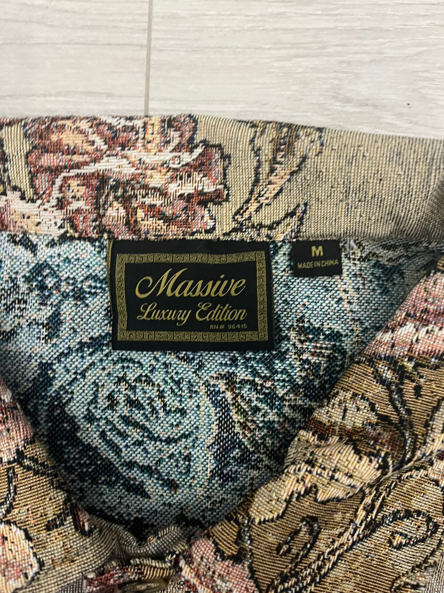 gold floral tapestry jacket