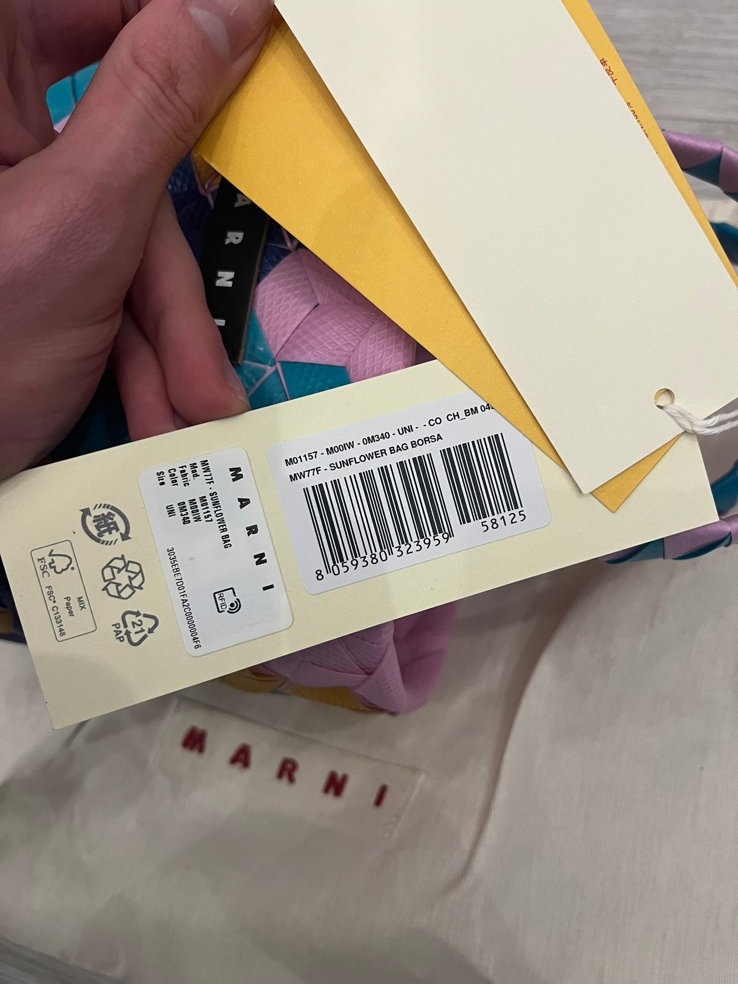 marni sunflower borsa bag
