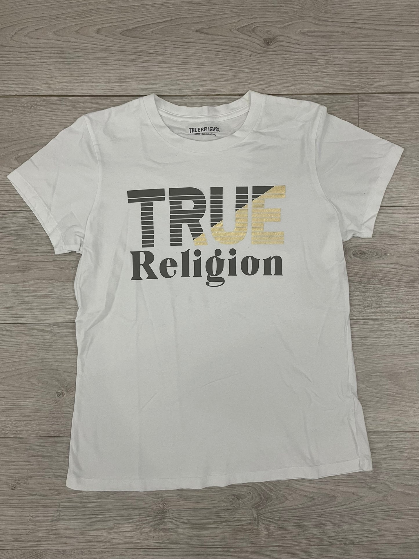 true religion gold logo tee