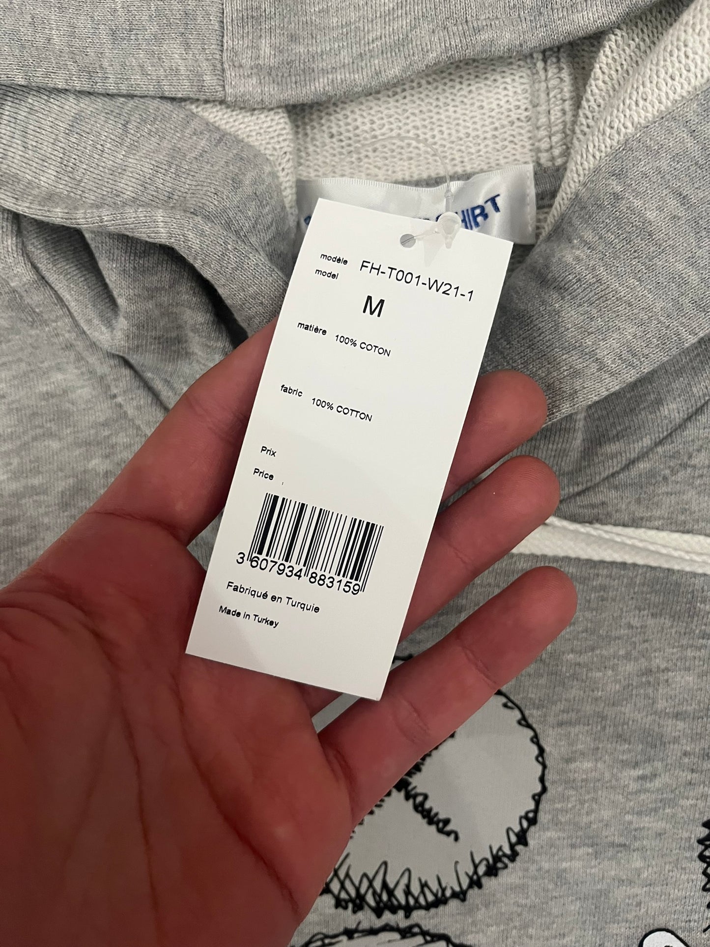 kaws x cdg print popover hoodie