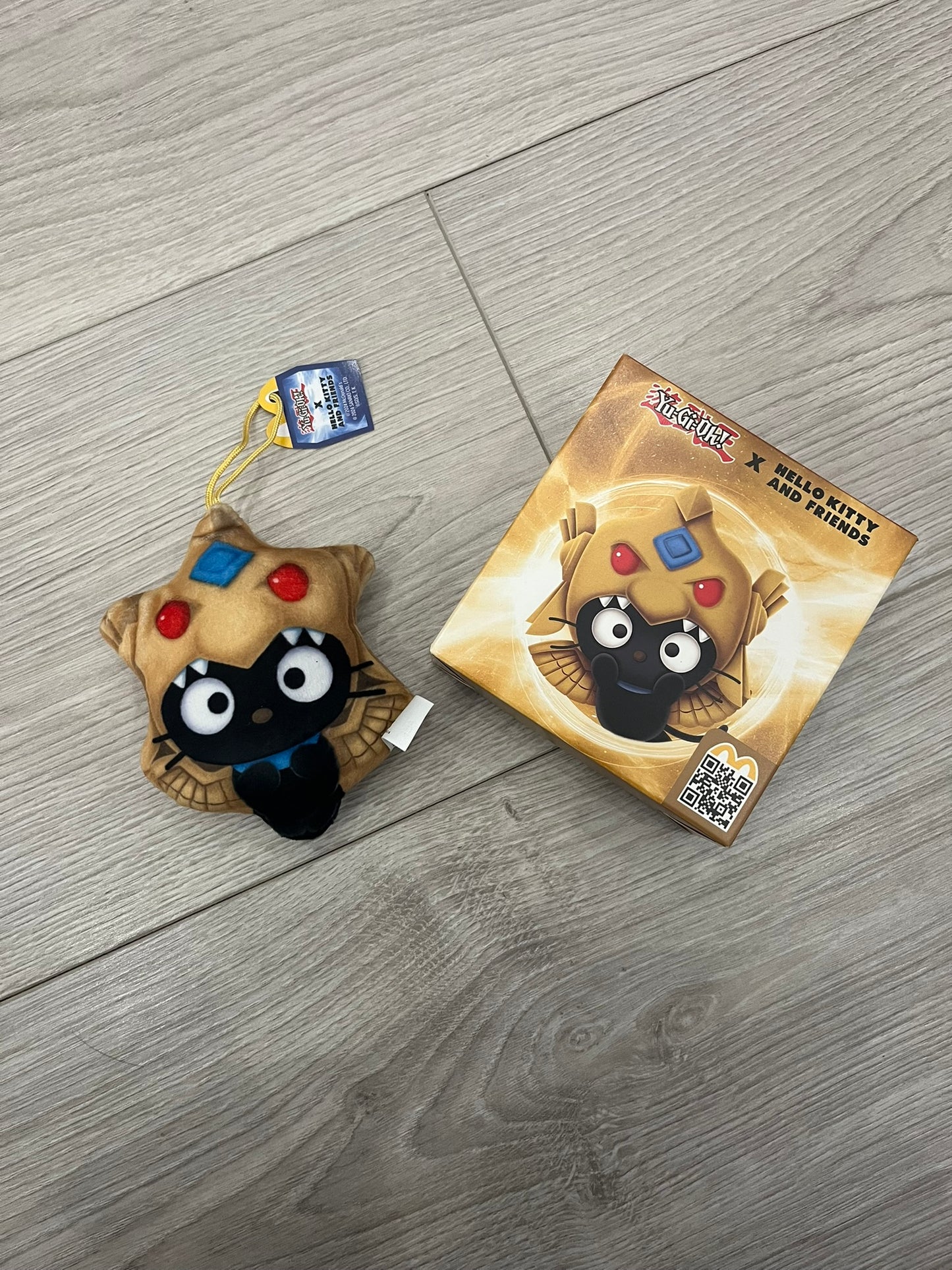 hello kitty x yu ghi oh chococat plushie
