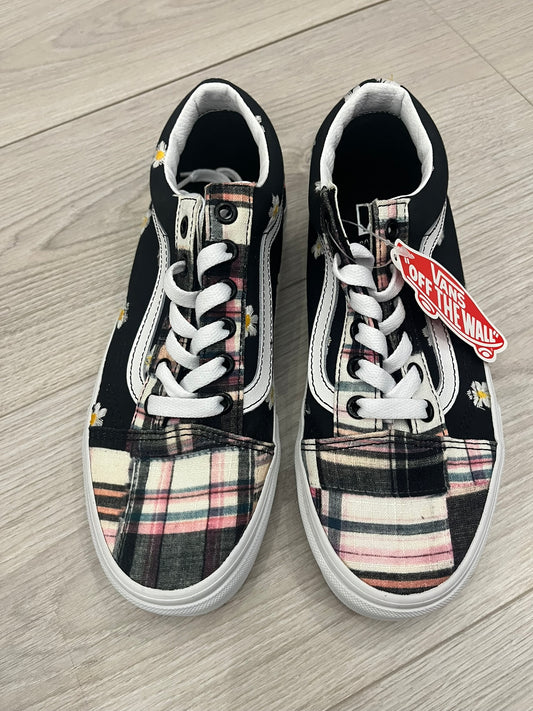 vans old skool floral plaid patchwork