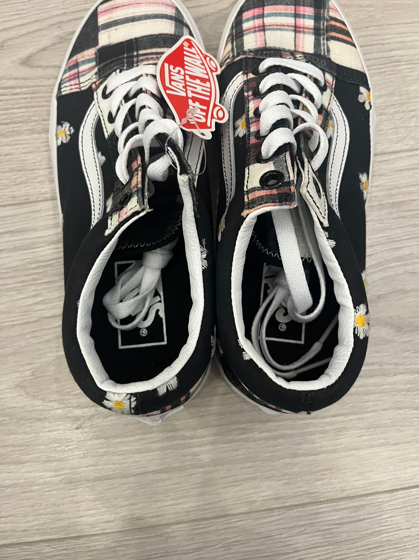 vans old skool floral plaid patchwork