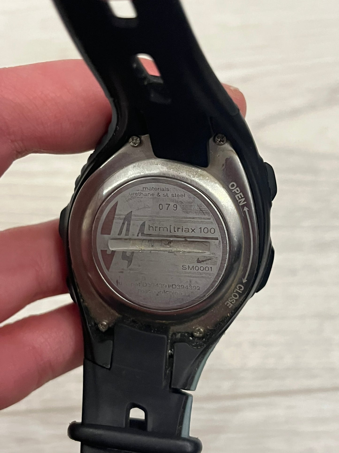 nike hrm triax 100 regular watch gray