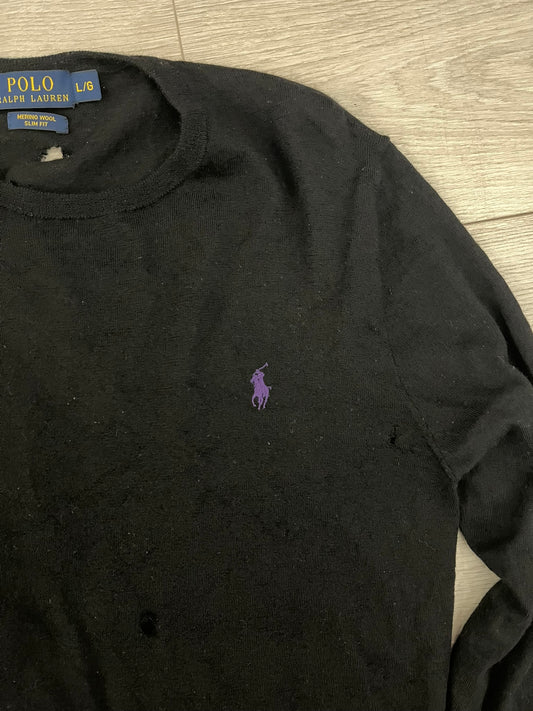 ralph lauren distressed sweater