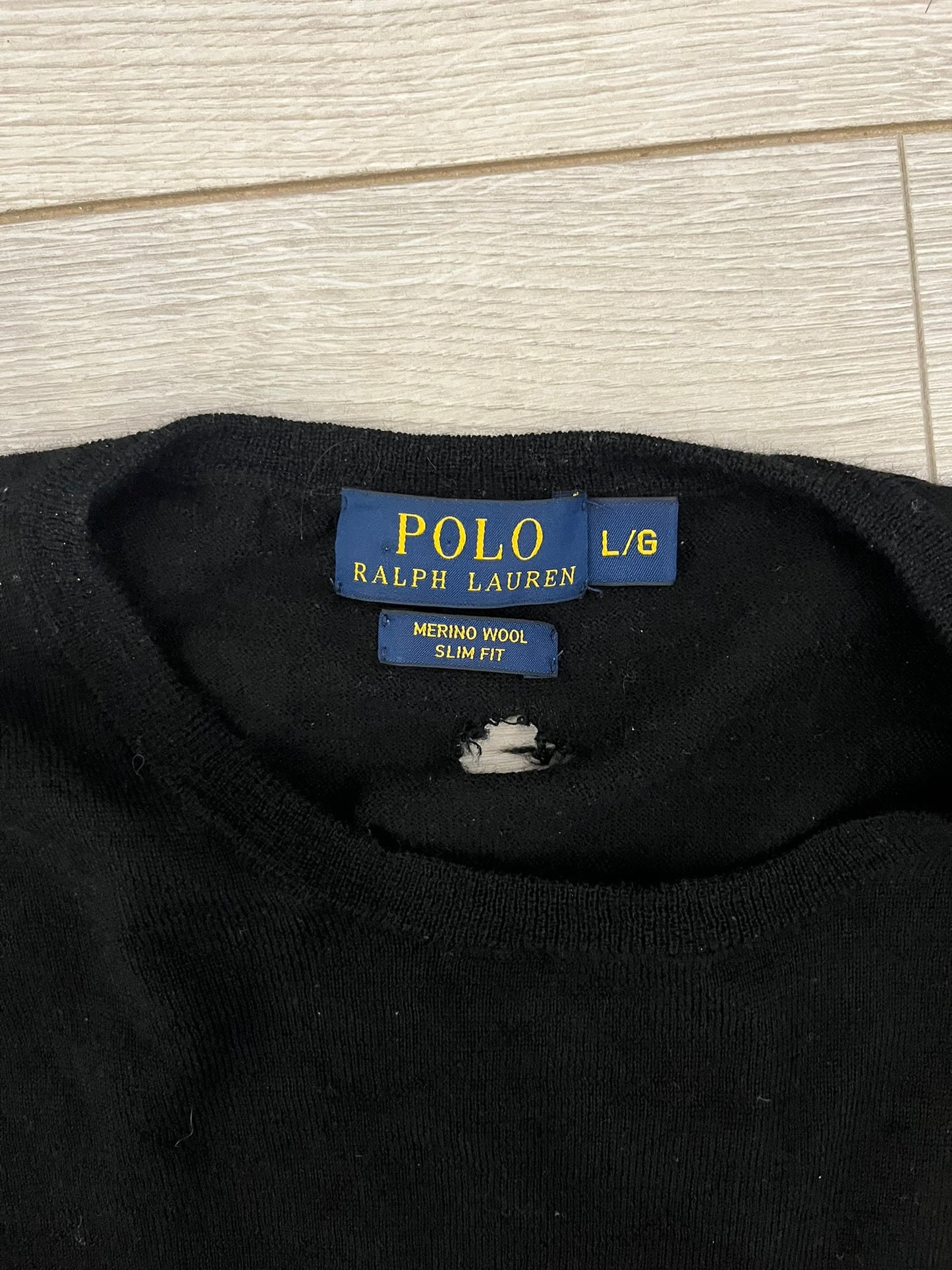 ralph lauren distressed sweater