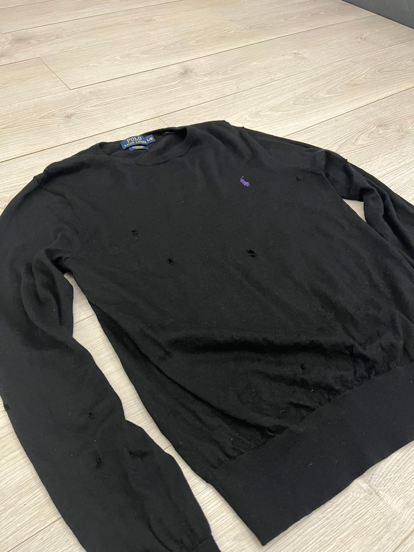 ralph lauren distressed sweater