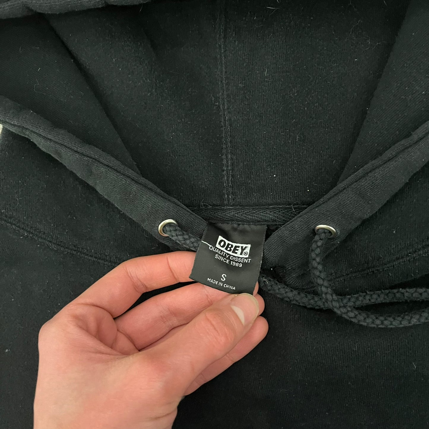 obey records hoodie