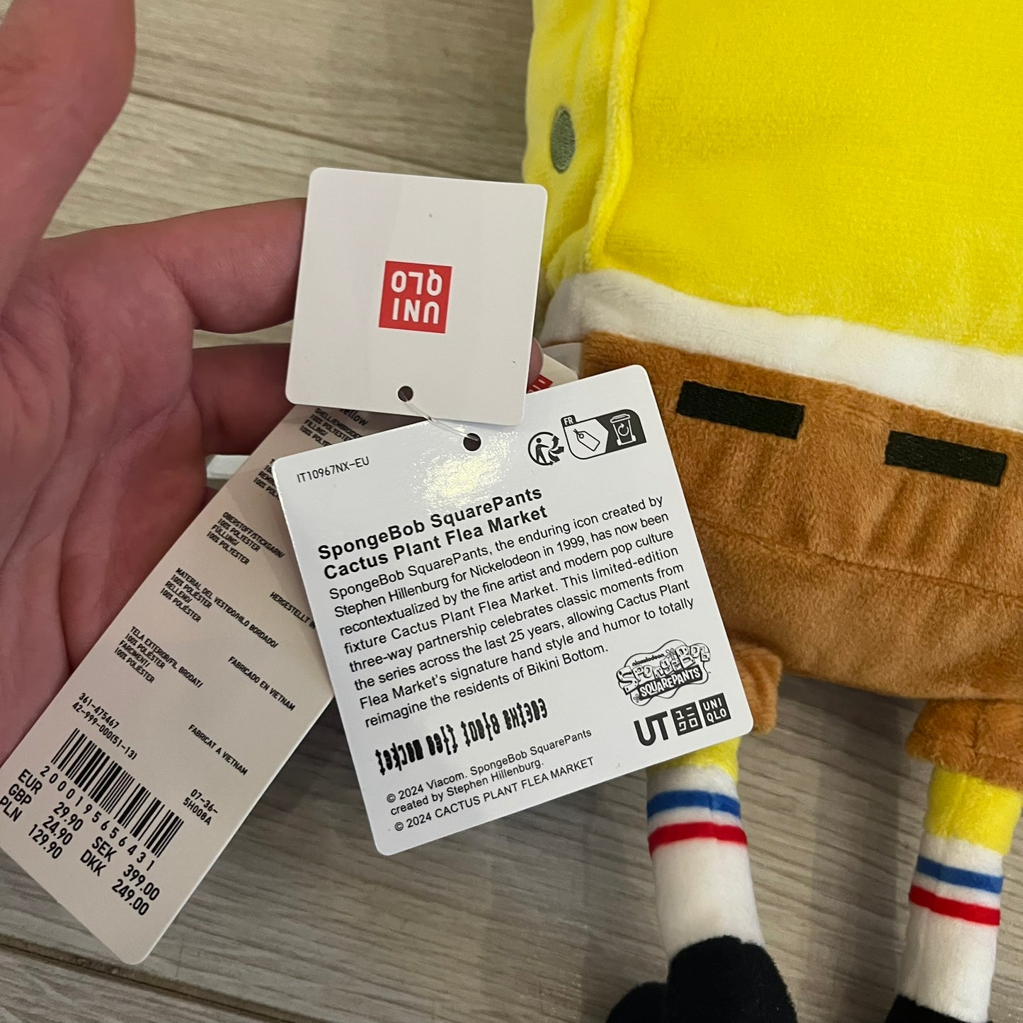 cpfm x spongebob x uniqlo spongebob plush