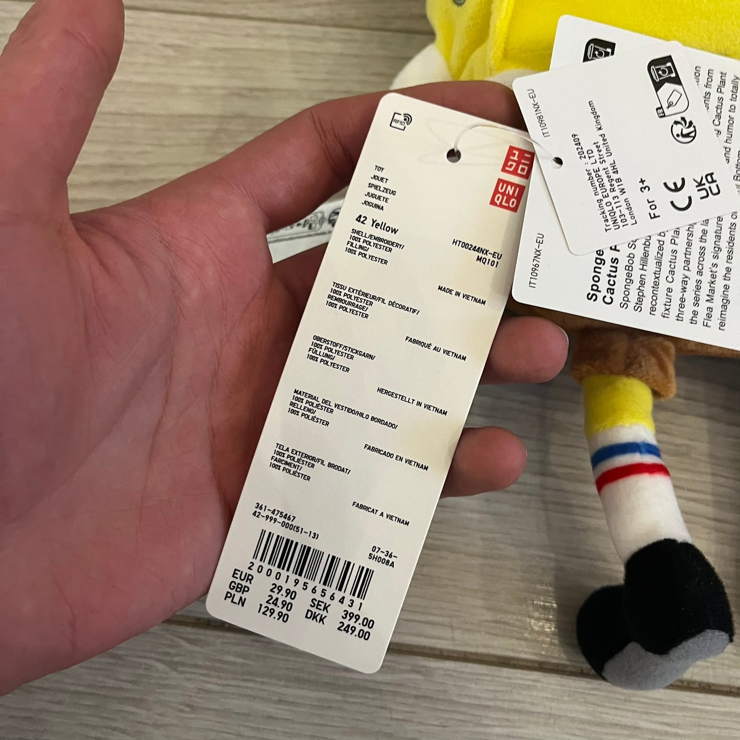 cpfm x spongebob x uniqlo spongebob plush