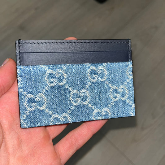 gucci denim / jeans cardholder