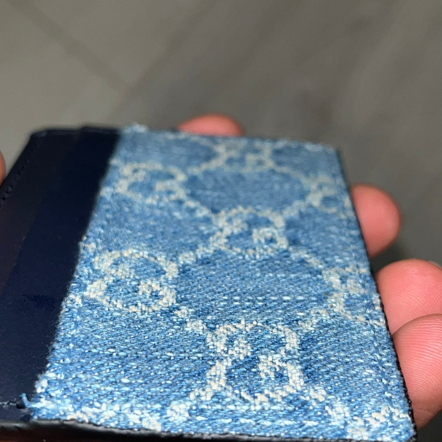 gucci denim / jeans cardholder