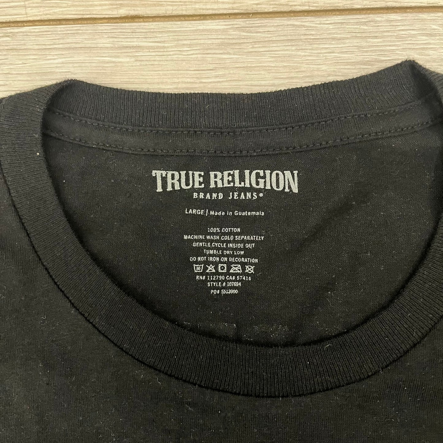 true religion black buddha tee