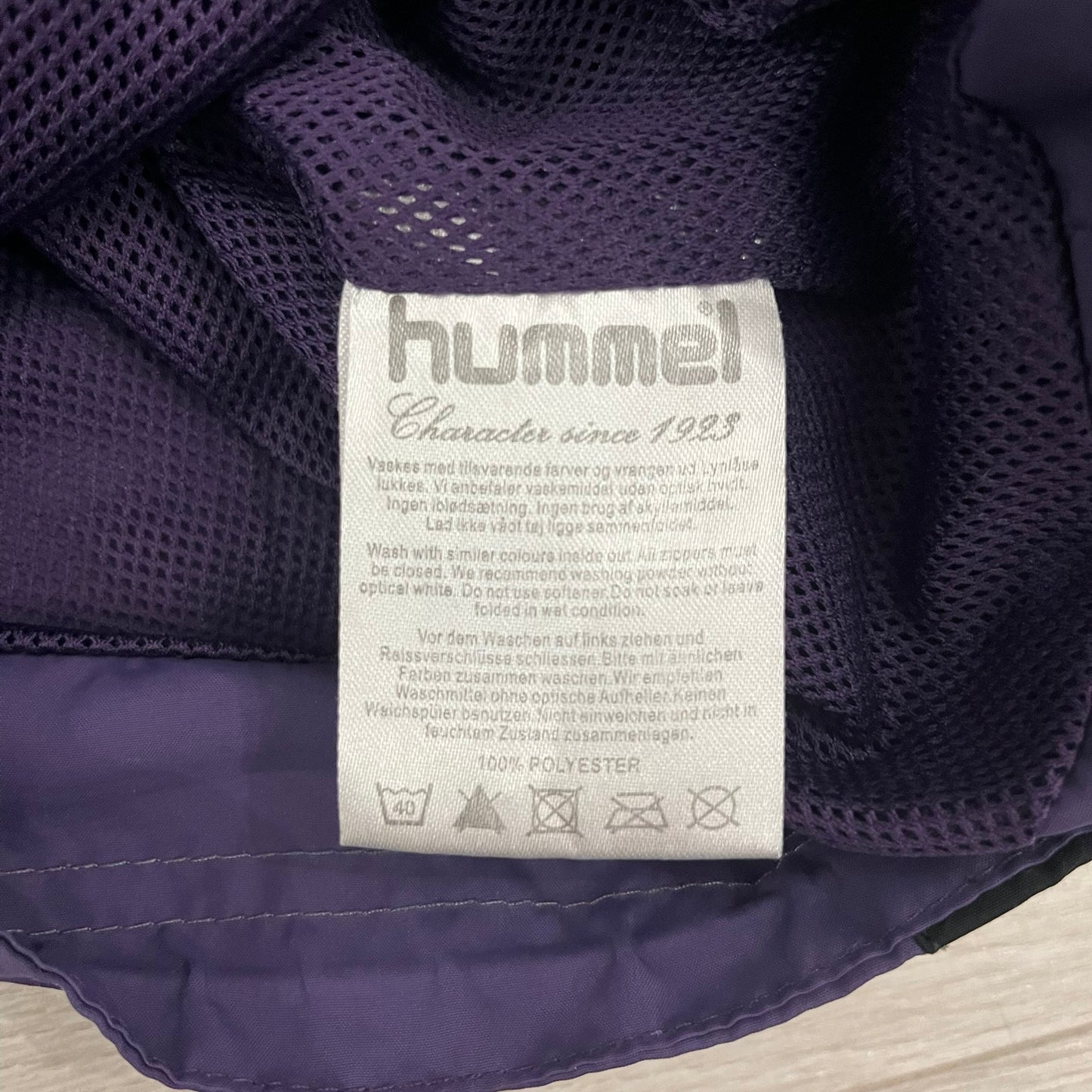 hummel purple windbreaker