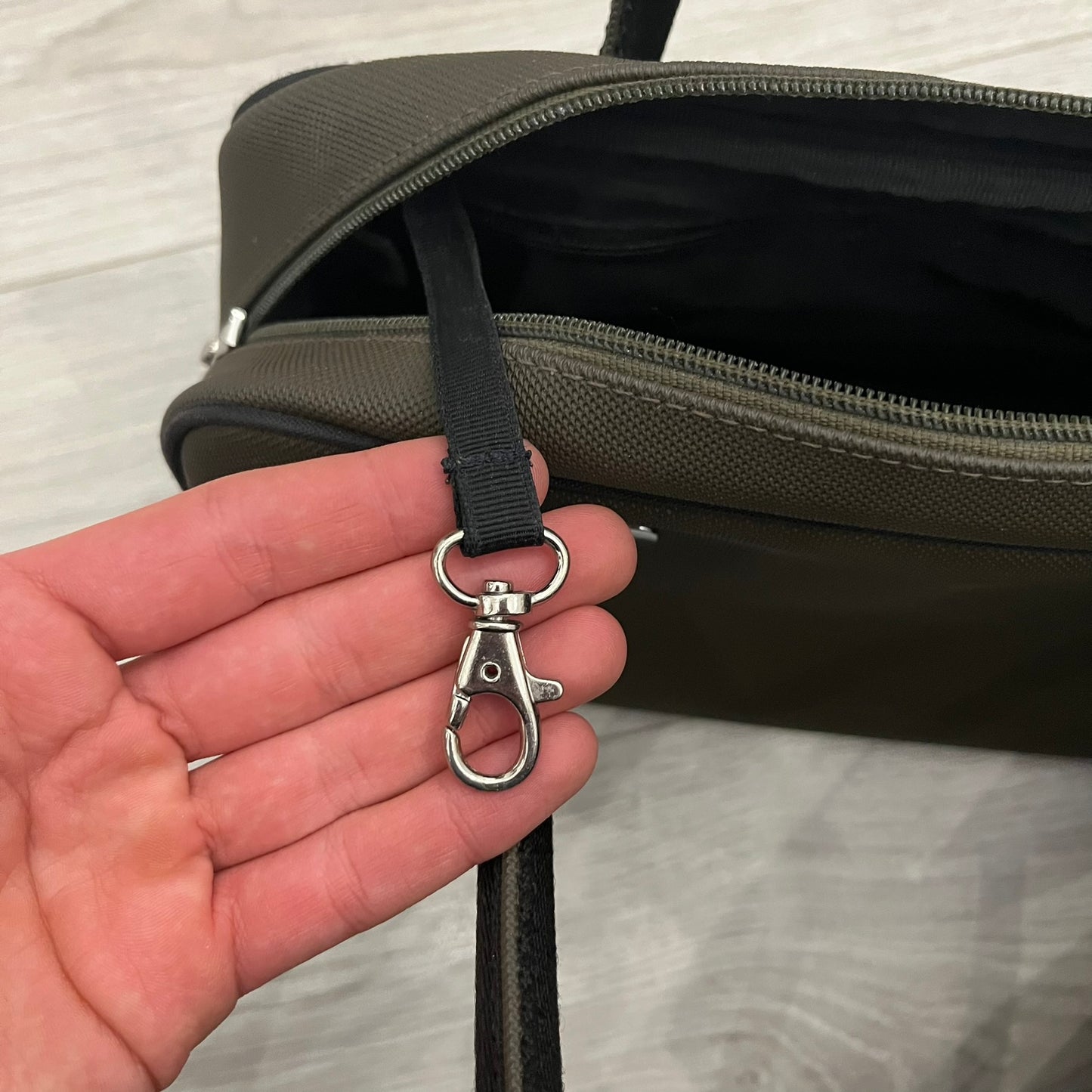 lacoste olive handbag