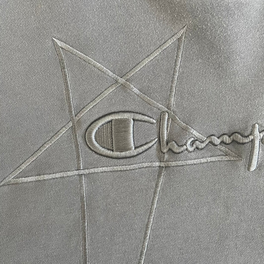 rick owens x champion logo crewneck