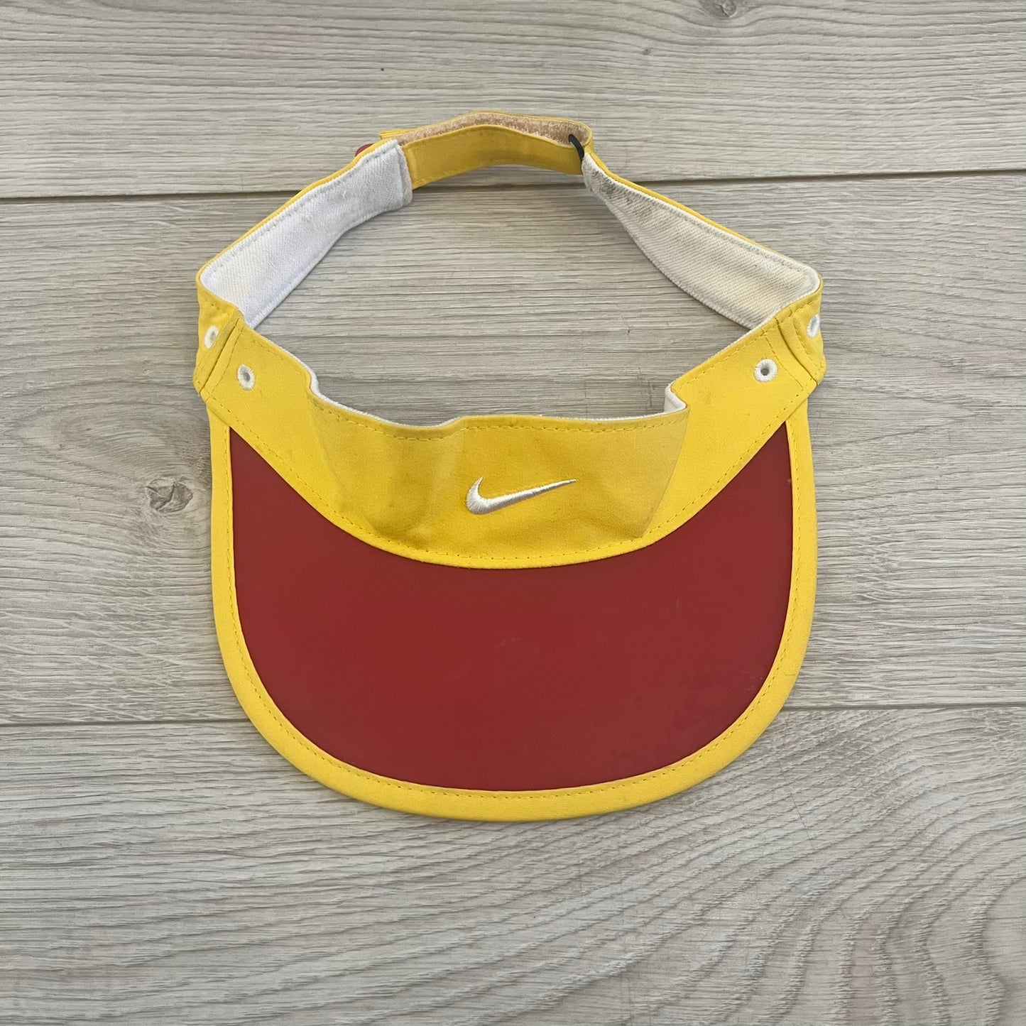 nike red visor cap