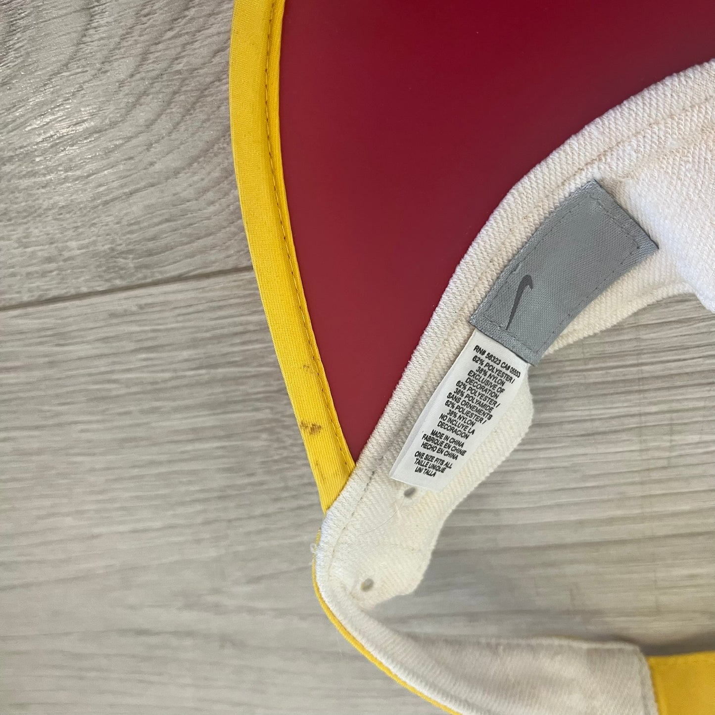 nike red visor cap
