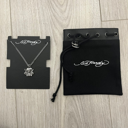 ed hardy fine love kills slowly padlock necklace