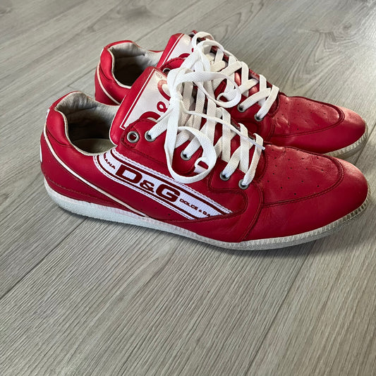 dolce & gabbana red sneakers