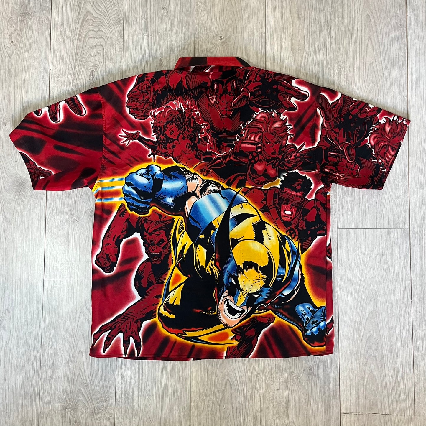 marvel x-men wolverine 2001 button shirt