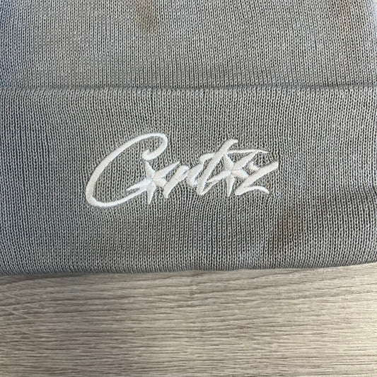 corteiz allstarz folded beanie gray