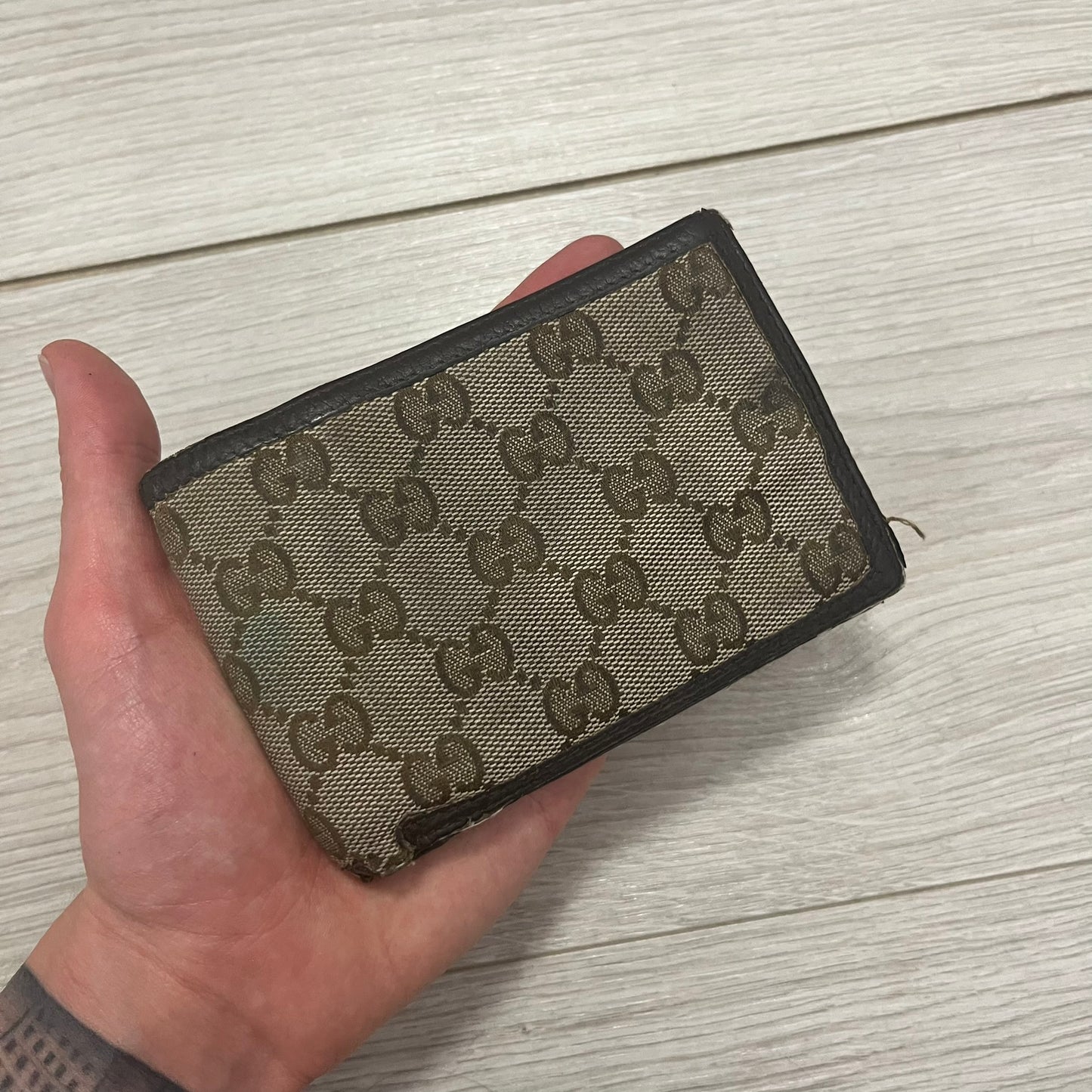 gucci double g logo guccissima canvas wallet