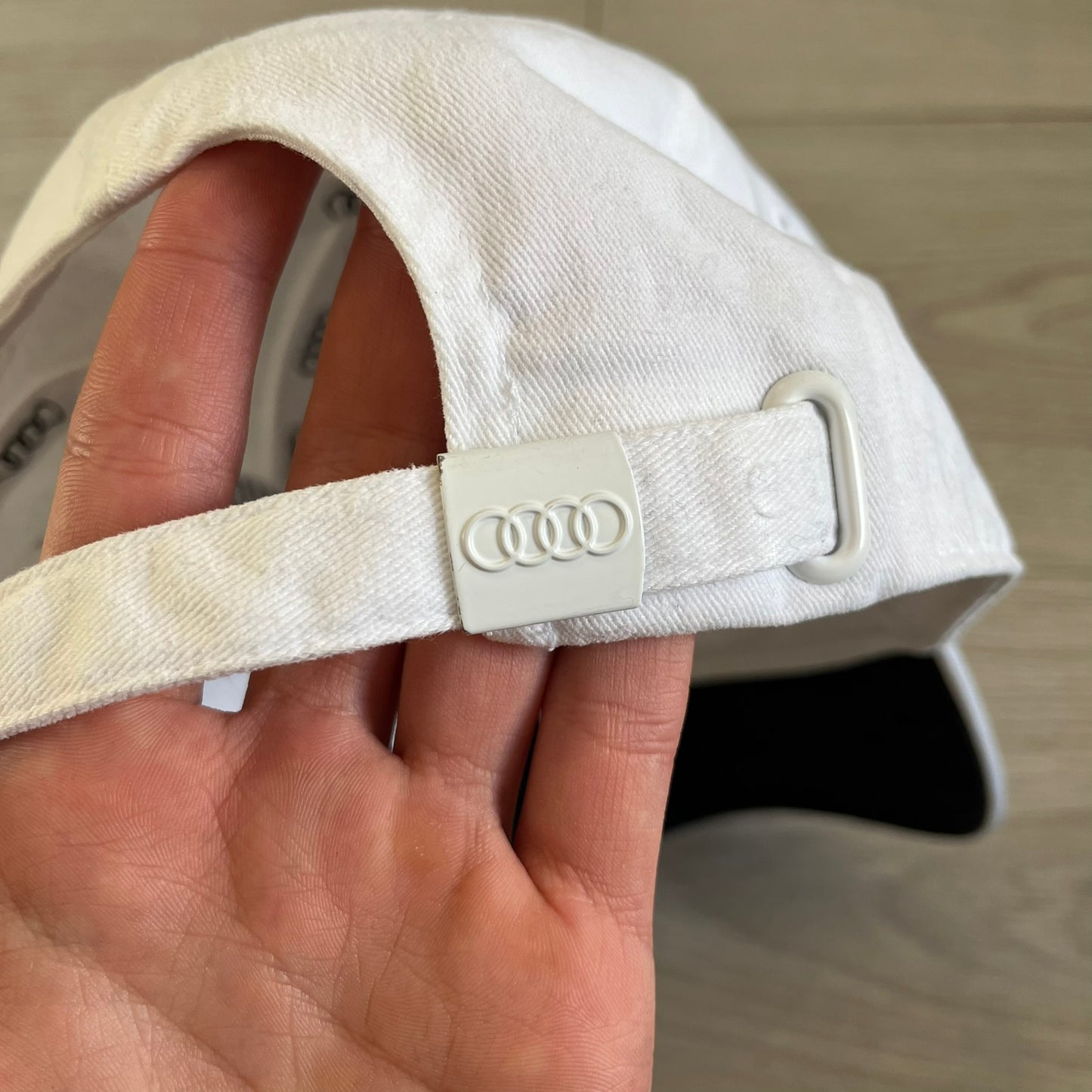 audi white cap