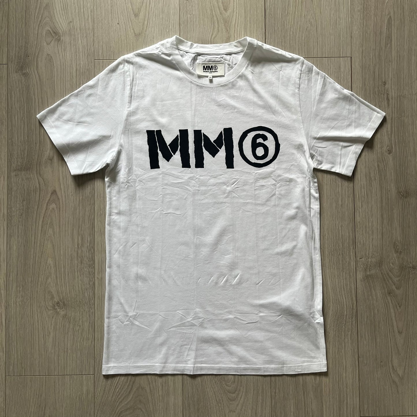 mm6 maison margiela drawn logo tee