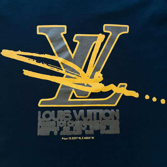 Louis Vuitton logo on a dark background