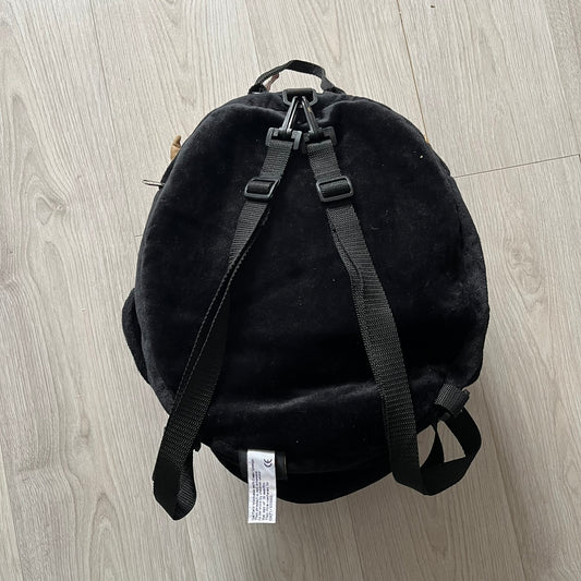 Star Wars 90's Darth Maul Head Backpack - a plush backpack shaped like Darth Maul’s head with striking red-and-black detailing and realistic plastic eyes. Features a small zip compartment on the back and adjustable straps, perfect as a collectible or standout accessory.