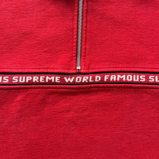 Supreme World Famous FW16 Red 1/4 Zip Pullover
