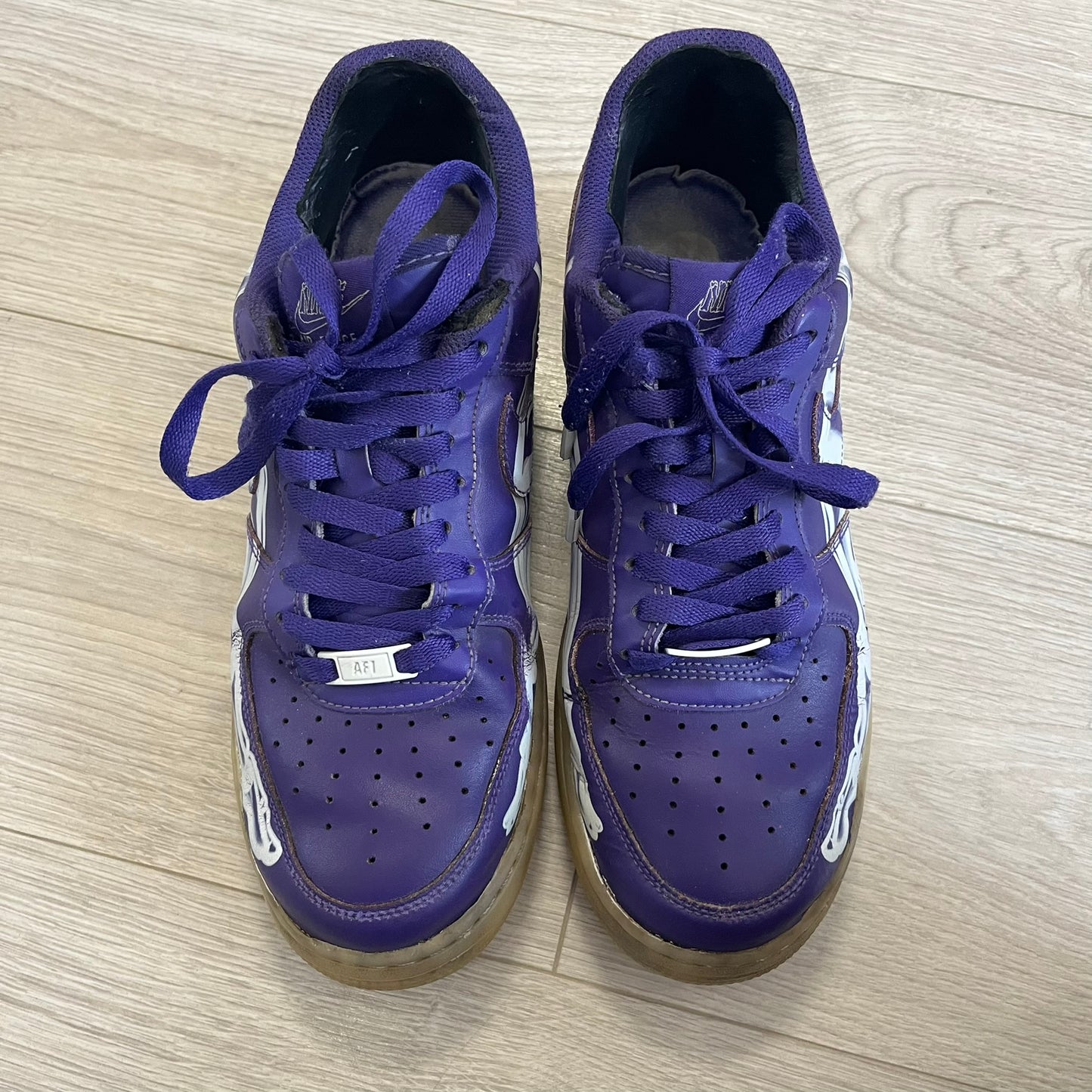 air force 1 low purple skeleton