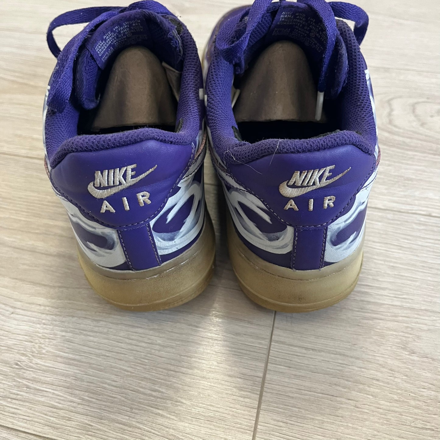 air force 1 low purple skeleton