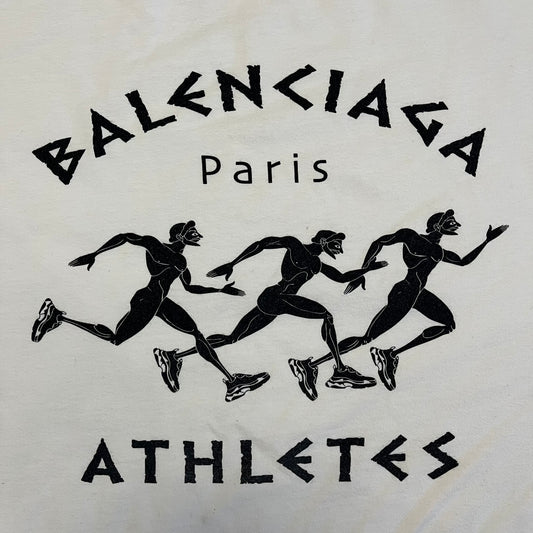 balenciaga paris athletes distressed tee
