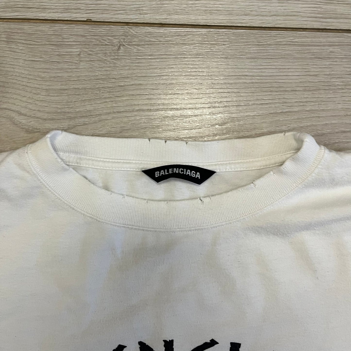 balenciaga paris athletes distressed tee