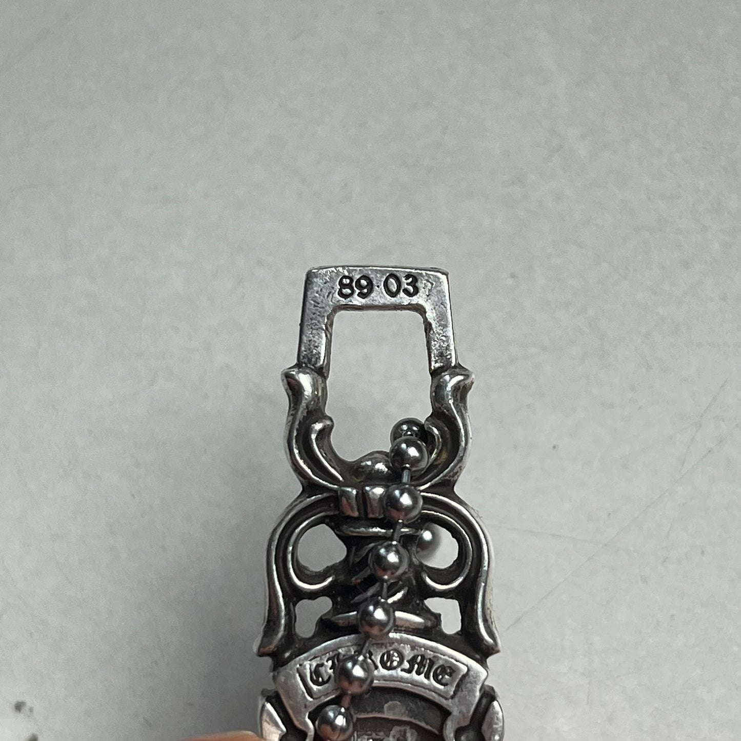 chrome hearts dagger #10 zipper silver ball necklace