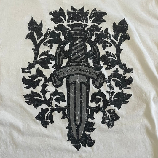 chrome hearts dagger cracked effect tee