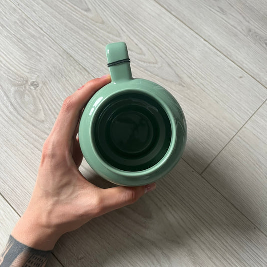 large lego green skeleton ceramic mug