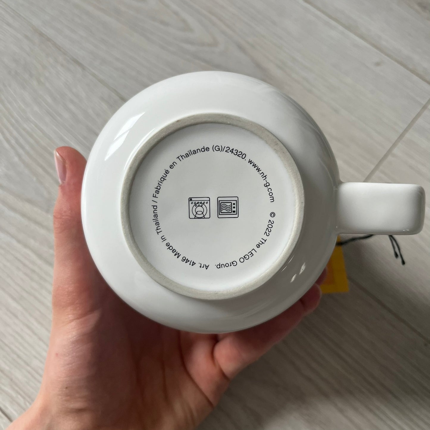 large lego skeleton ceramic mug